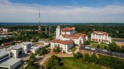 Aerial view of the Montclair State University Campus.