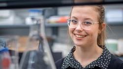 Victoria Povolo in chemistry laboratory